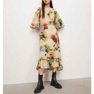 ALLSAINTS Delana true wrap maxi Swoop Dress size 6